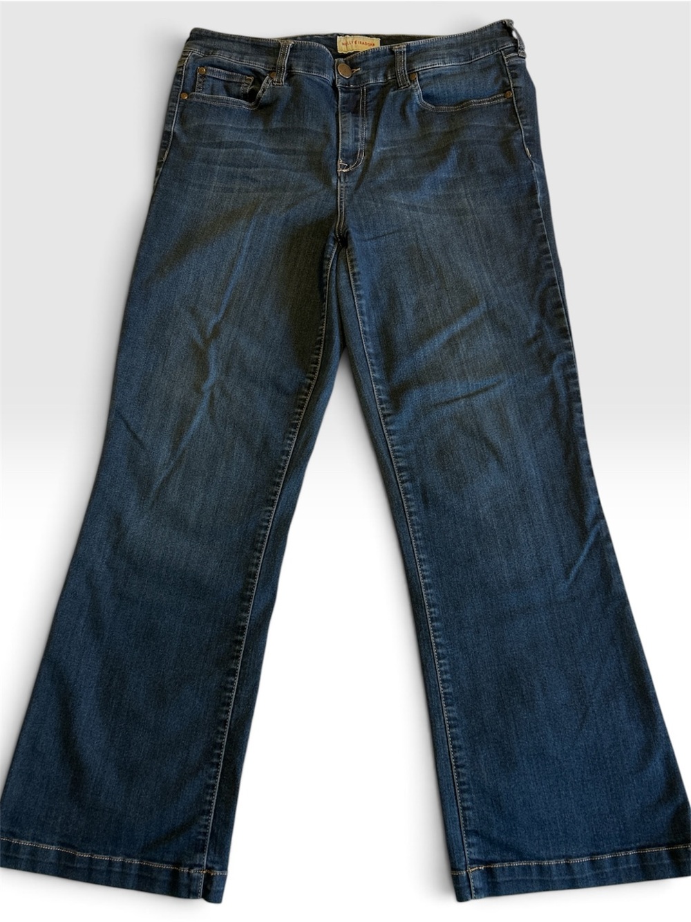 Melly & Isadora Dark Wash Blue Women's Bootcut Flare Plus Jeans